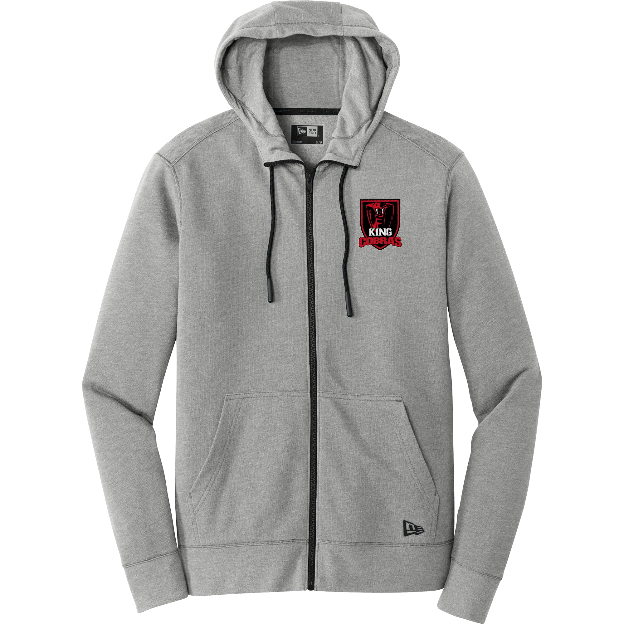 King Cobras New Era Tri-Blend Fleece Full-Zip Hoodie