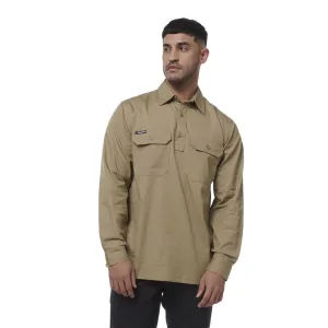 King Gee Workcool Vented Closed Front Shirt Long Sleeve (K14033)