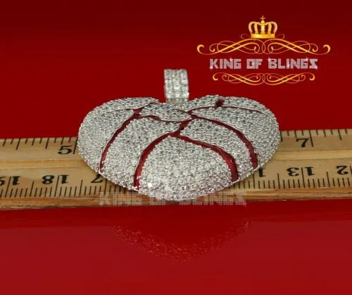 King Of Bling's "Heart"Broken Shape 925 Silver White 20.01ct Cubic Zirconia