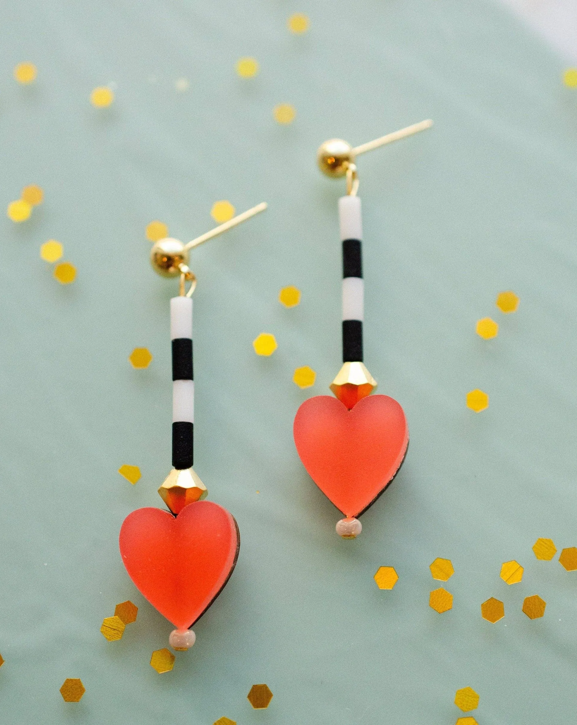 King of Hearts Charm Earrings