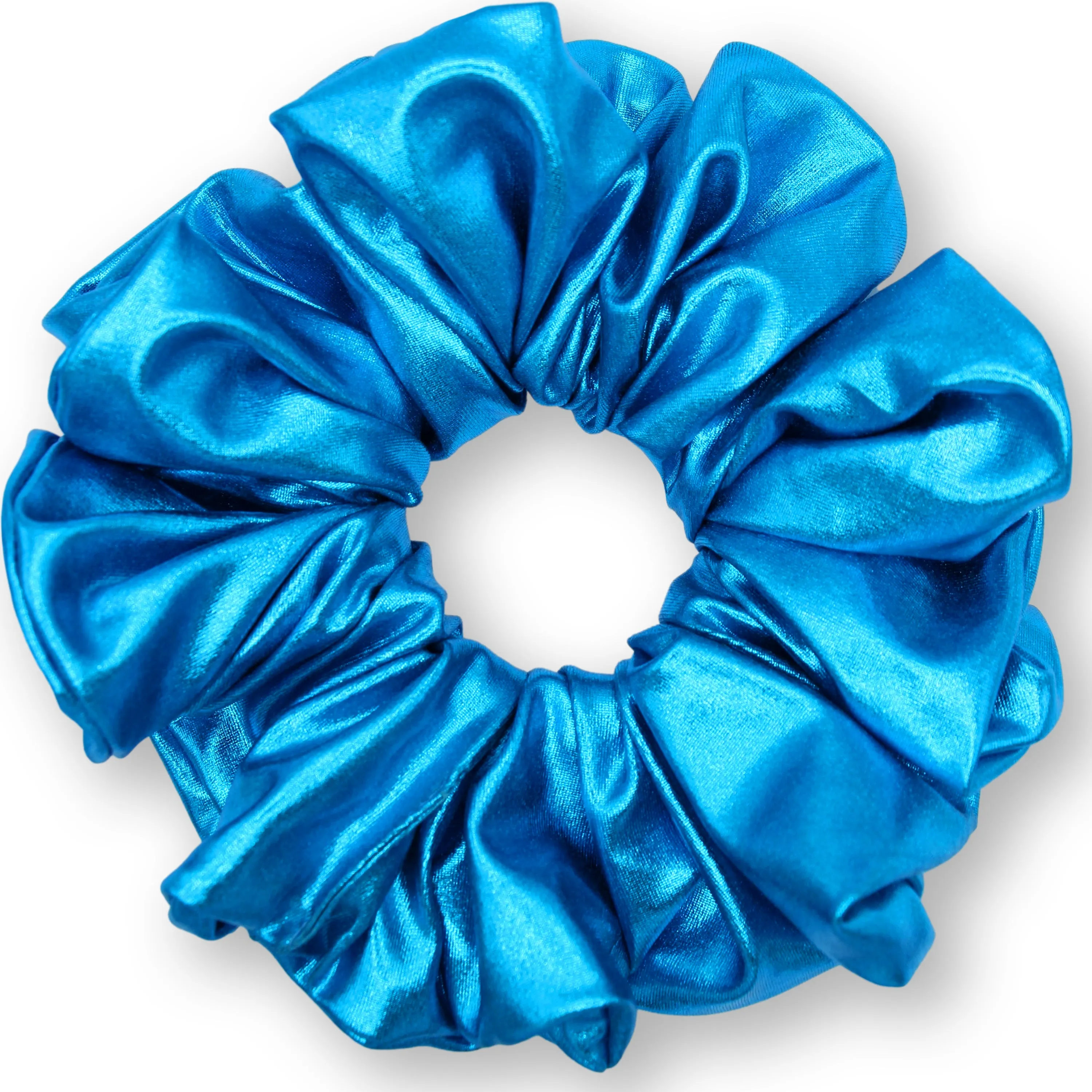 KING SIZE Metallic Scrunchies XXL Oversized Made in the USA Turquoise