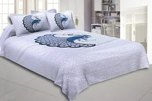 King Size Printed Pure Cotton Bedsheet with 2 Pillow Covers Soft and Attractive Bedsheet