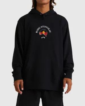 King Stringray Pop Hood Crew Neck Sweatshirt - Black