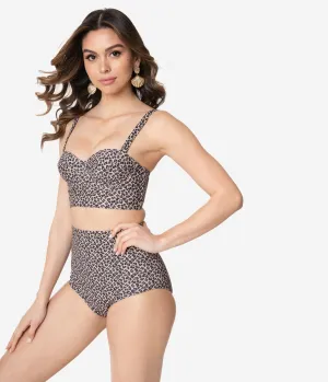 Kingdom & State Leopard Print Bombshell Swim Top