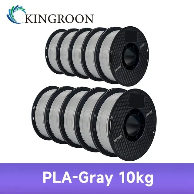 KINGROON 10KG PLA/ ABS/ PETG Filament 1.75mm Black White Gray , Wholesale 10 Rolls PLA ABS PETG Plastic For 3D Printer