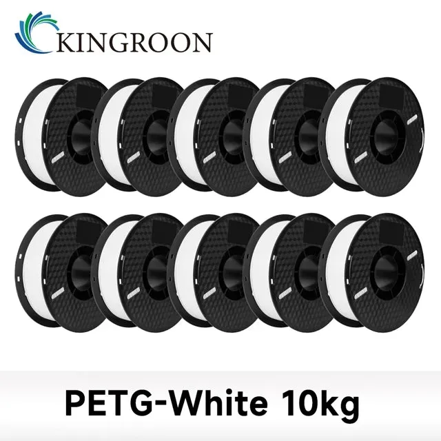 KINGROON 10KG PLA/ ABS/ PETG Filament 1.75mm Black White Gray , Wholesale 10 Rolls PLA ABS PETG Plastic For 3D Printer