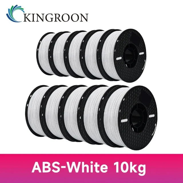 KINGROON 10KG PLA/ ABS/ PETG Filament 1.75mm Black White Gray , Wholesale 10 Rolls PLA ABS PETG Plastic For 3D Printer