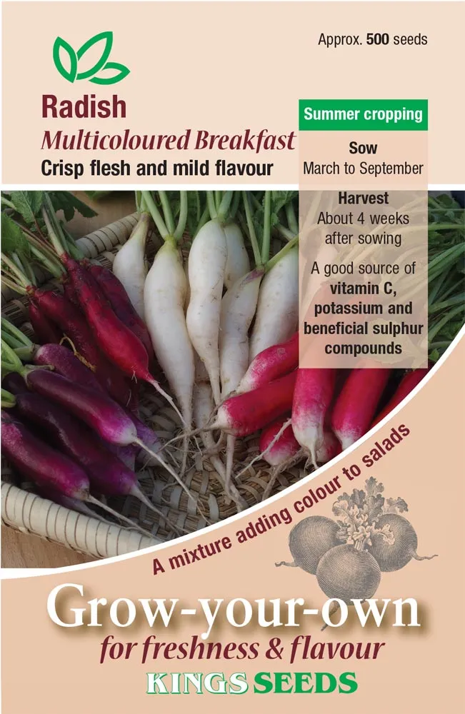 Kings Seeds Radish Multicoloured Breakfast Mixed Seeds