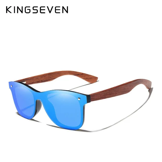 Kingseven Bubinga Wooden Men's Sunglasses Women Polarized Rimless Nb-5504