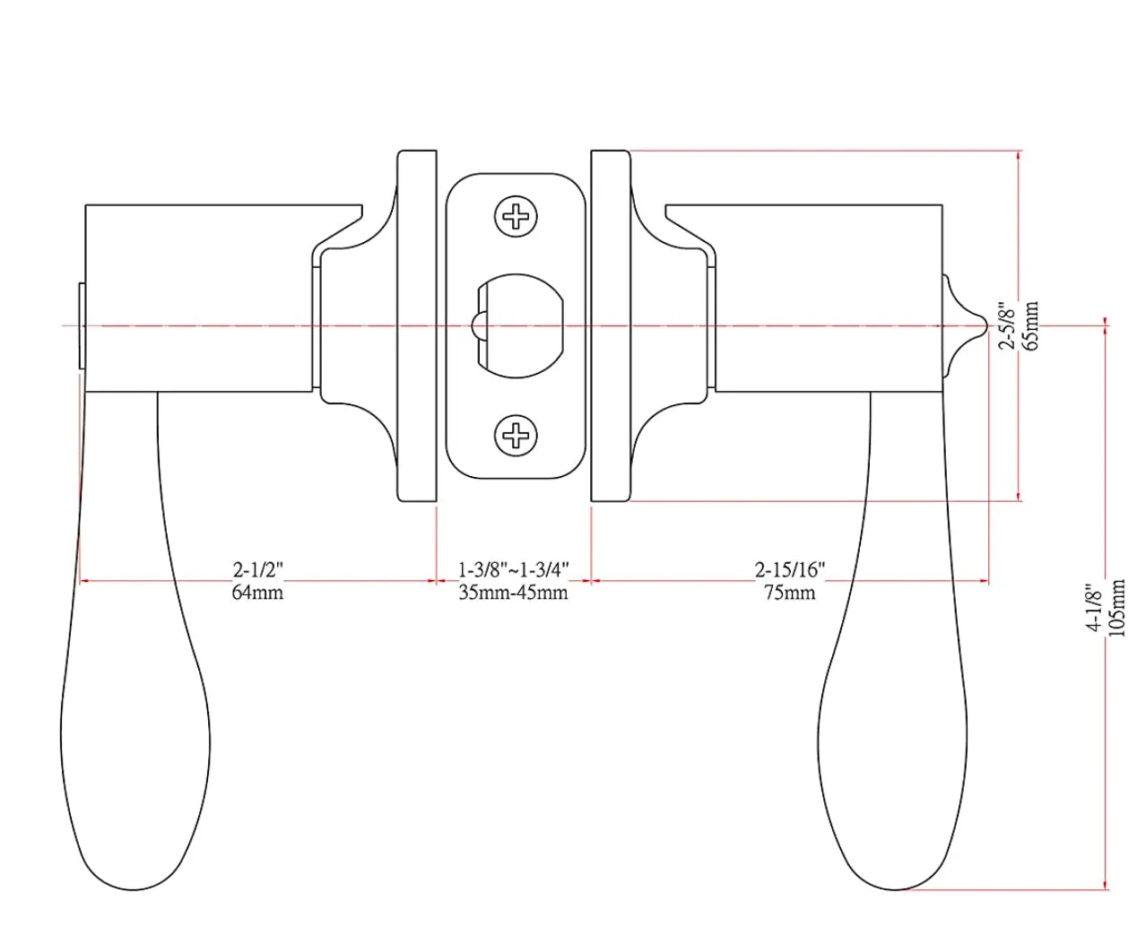 Kingston Matte Black Entry Lever with Matching Single Cylinder Deadbolt Combo Pack