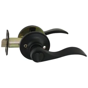 Kingston Privacy Door Lever, Matte Black