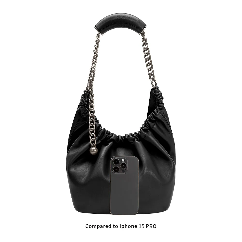 Kinsley Black Recycled Vegan Shoulder Bag - FINAL SALE