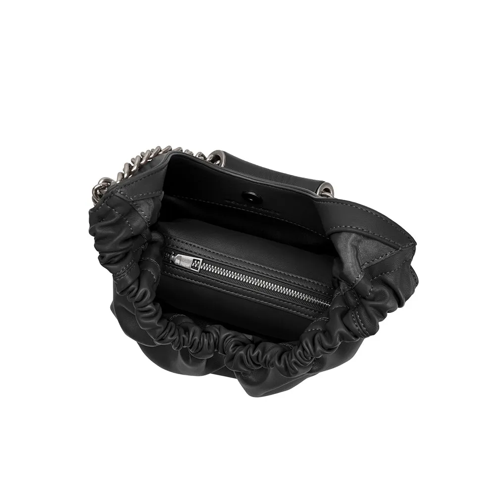 Kinsley Black Recycled Vegan Shoulder Bag - FINAL SALE