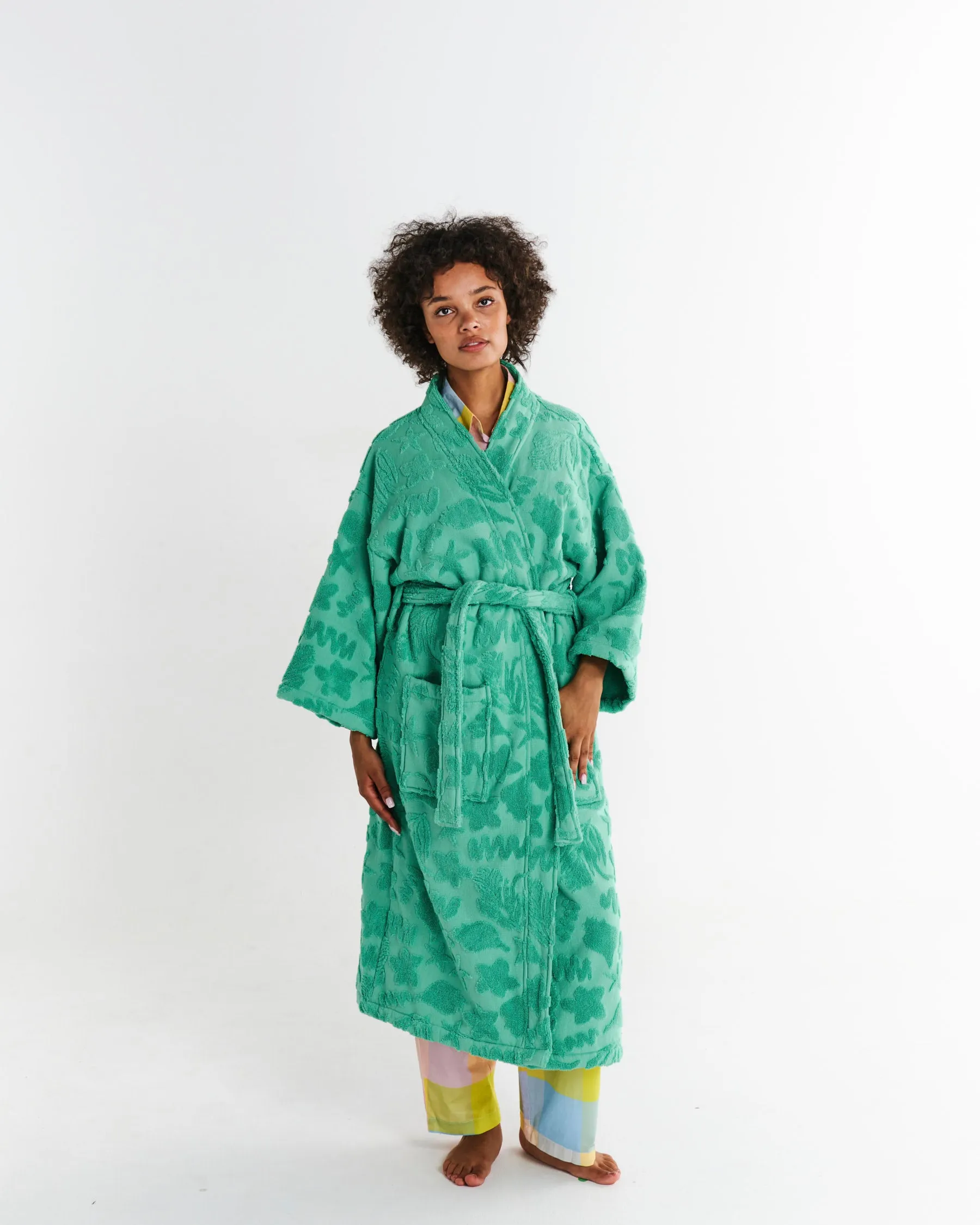 Kip & Co Jade Rock Pool Terry Bath Robe