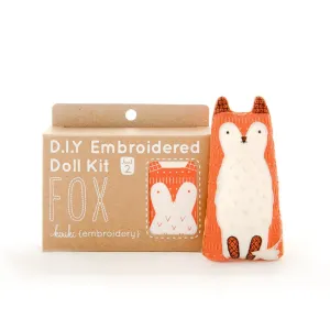 Kiriki Press DIY Embroidered Doll Kit - Fox, Level 2