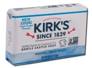 Kirk's Natural Original Fresh Scent Castile Bar Soap 4 oz Bar Soap