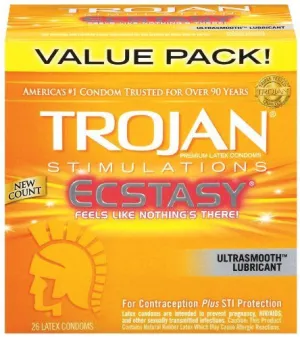 Kit de 26 Condones Trojan Ecstasy