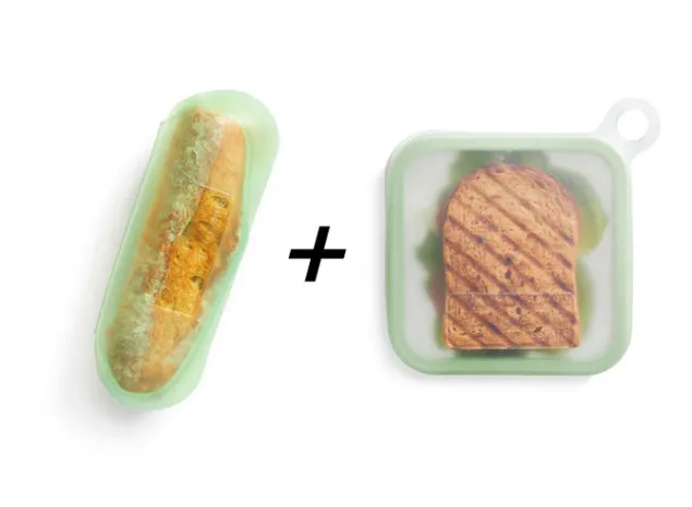 Kit fundas reutilizables para sandwiches y bocadillos.