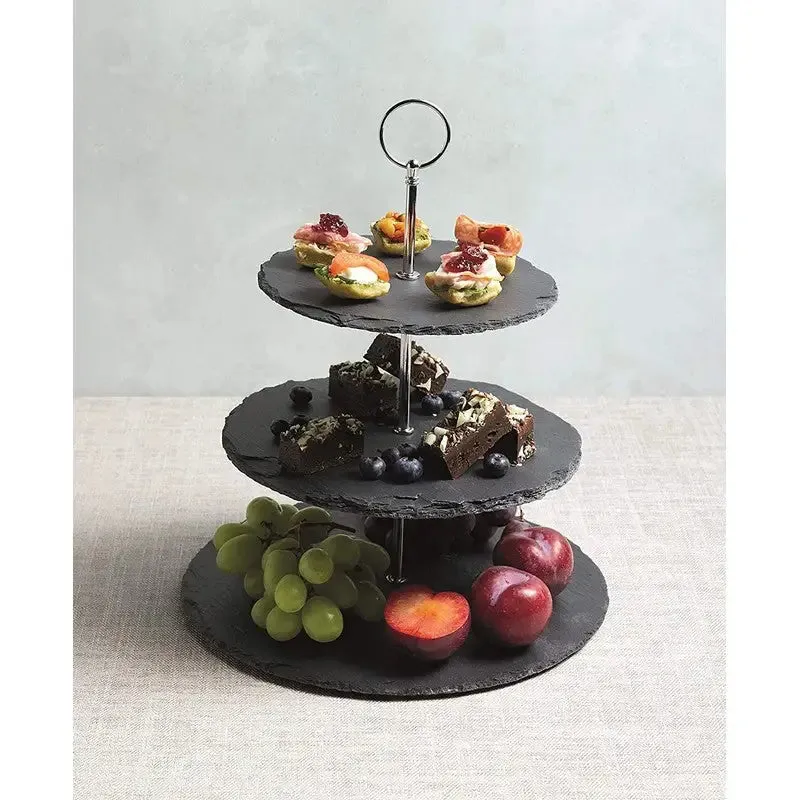 Kitchen Craft Artesa 3 Tier Slate Serving Stand 28.5 x 34.5cm