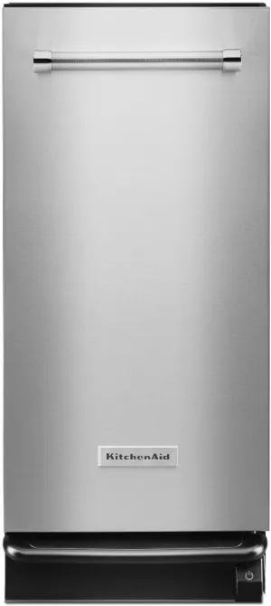 KitchenAid KTTS505ESS 15 Inch Built-In Fully Integrated Trash Compactor with 1.4 cu. ft. Capacity, 1/3 HP, 5:1 Compaction Ratio, Whisper Quiet Plus and Odor Management System: Stainless Steel