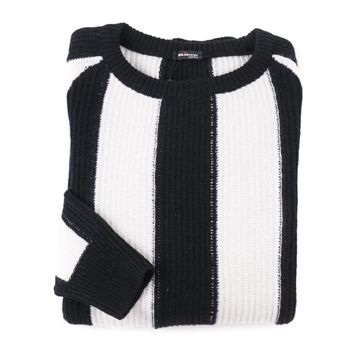 Kiton Colorblock Stripe Cashmere Sweater