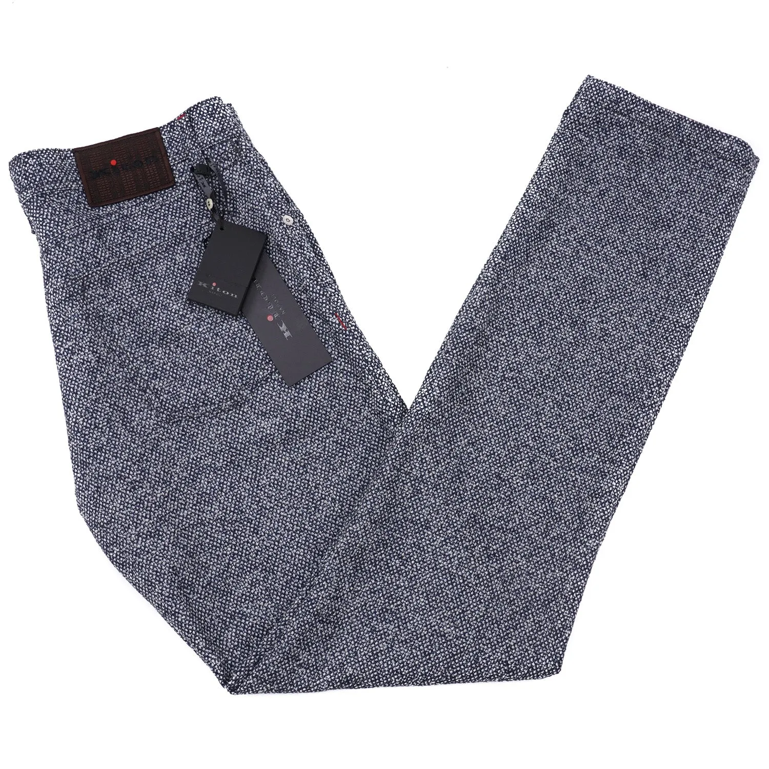 Kiton Slim Fit Five-Pocket Boucle Wool Pants