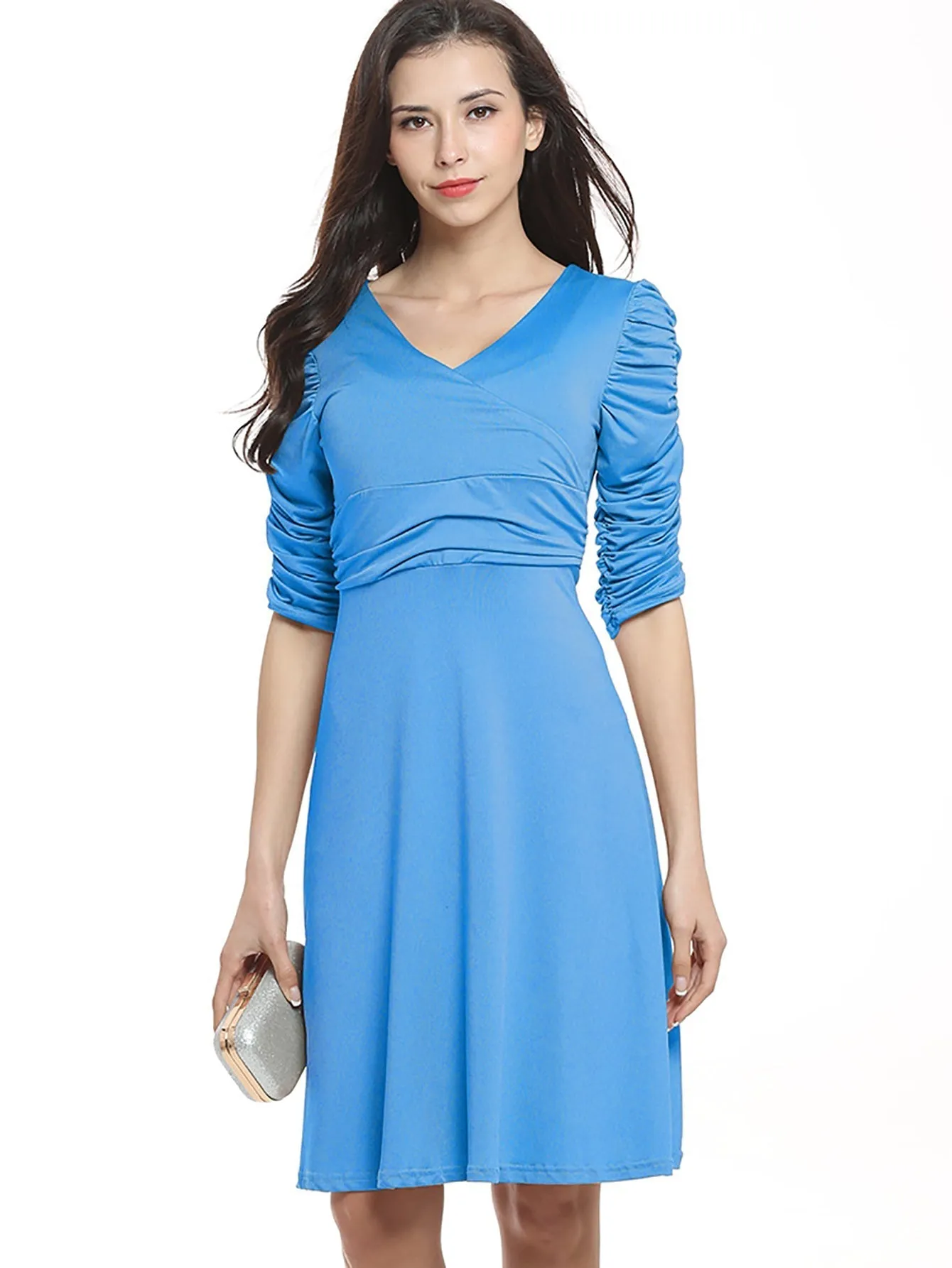 KittenAlarm - Slim-fit pleated dress