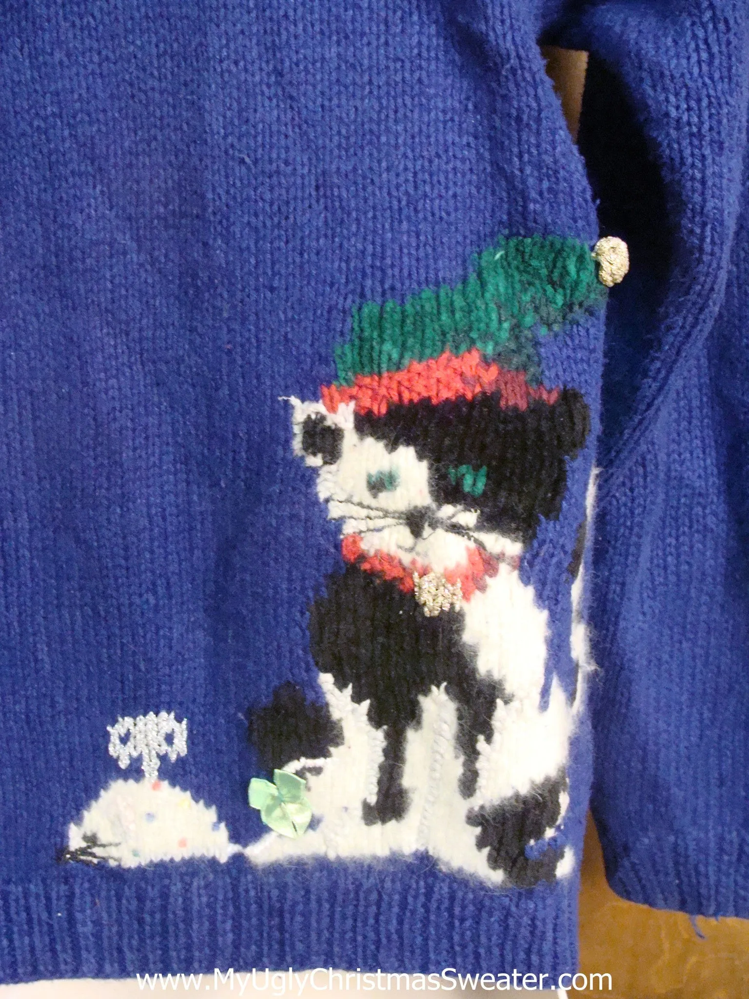 Kittens Playing in Decorations Funny Christmas Sweater