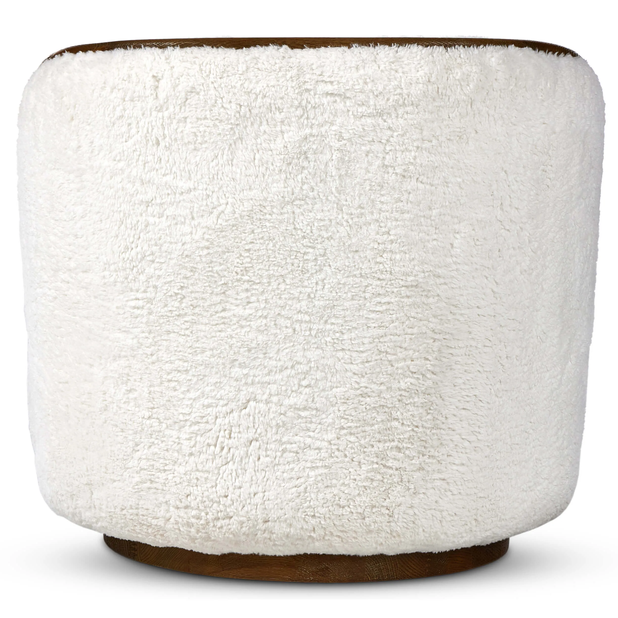 Kittridge Swivel Chair, Ivory Angora