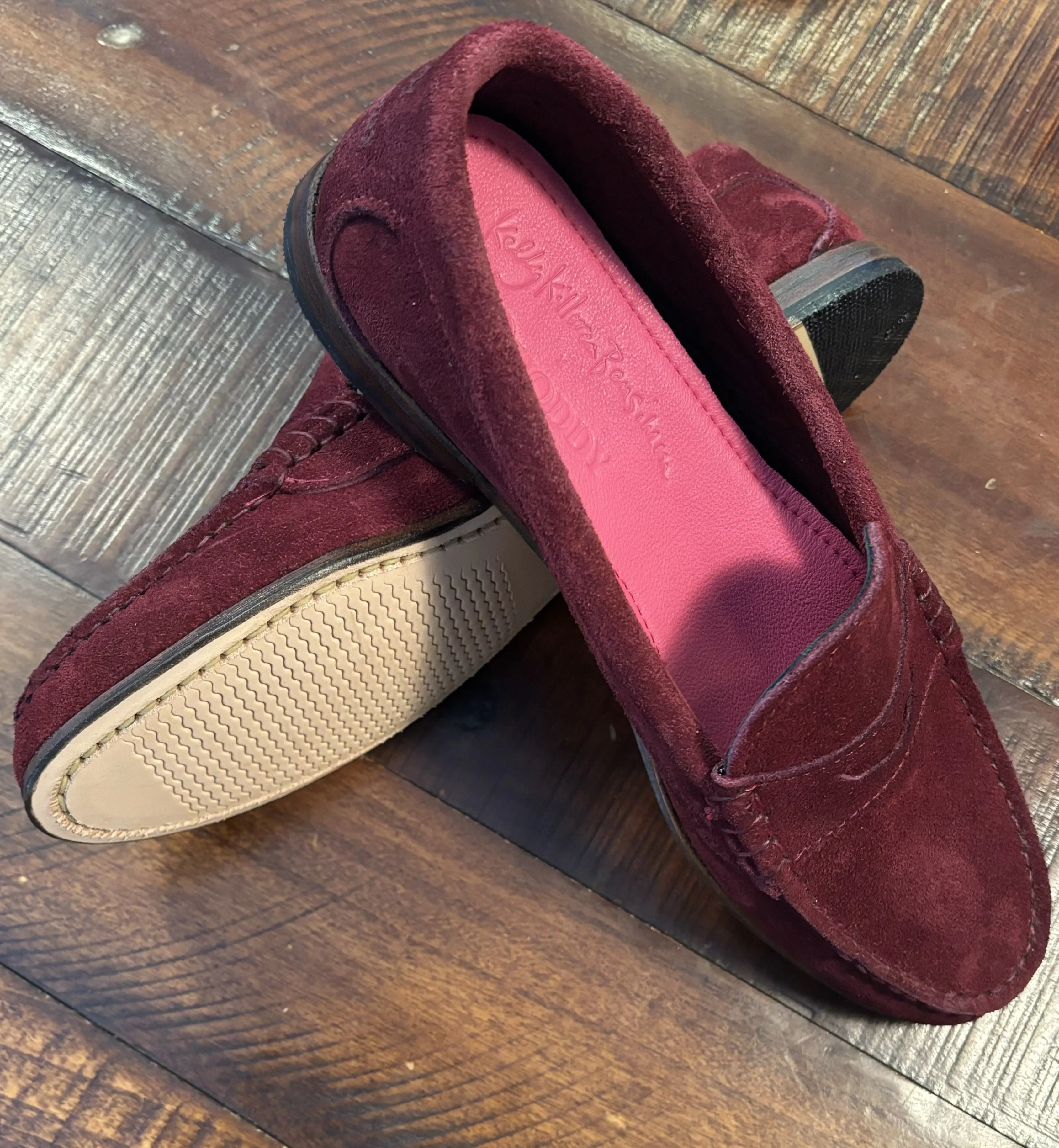 KKB Penny Loafer: Burgundy Suede