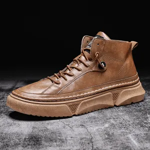 kkboxly kkboxly Men Microfiber Leather Waterproof High Top Sport Tooling Boots