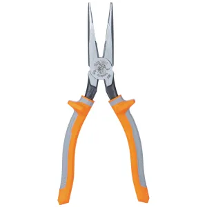 Klein 2038RINS Pliers, Long Nose Side-Cutters, Insulated, 8"