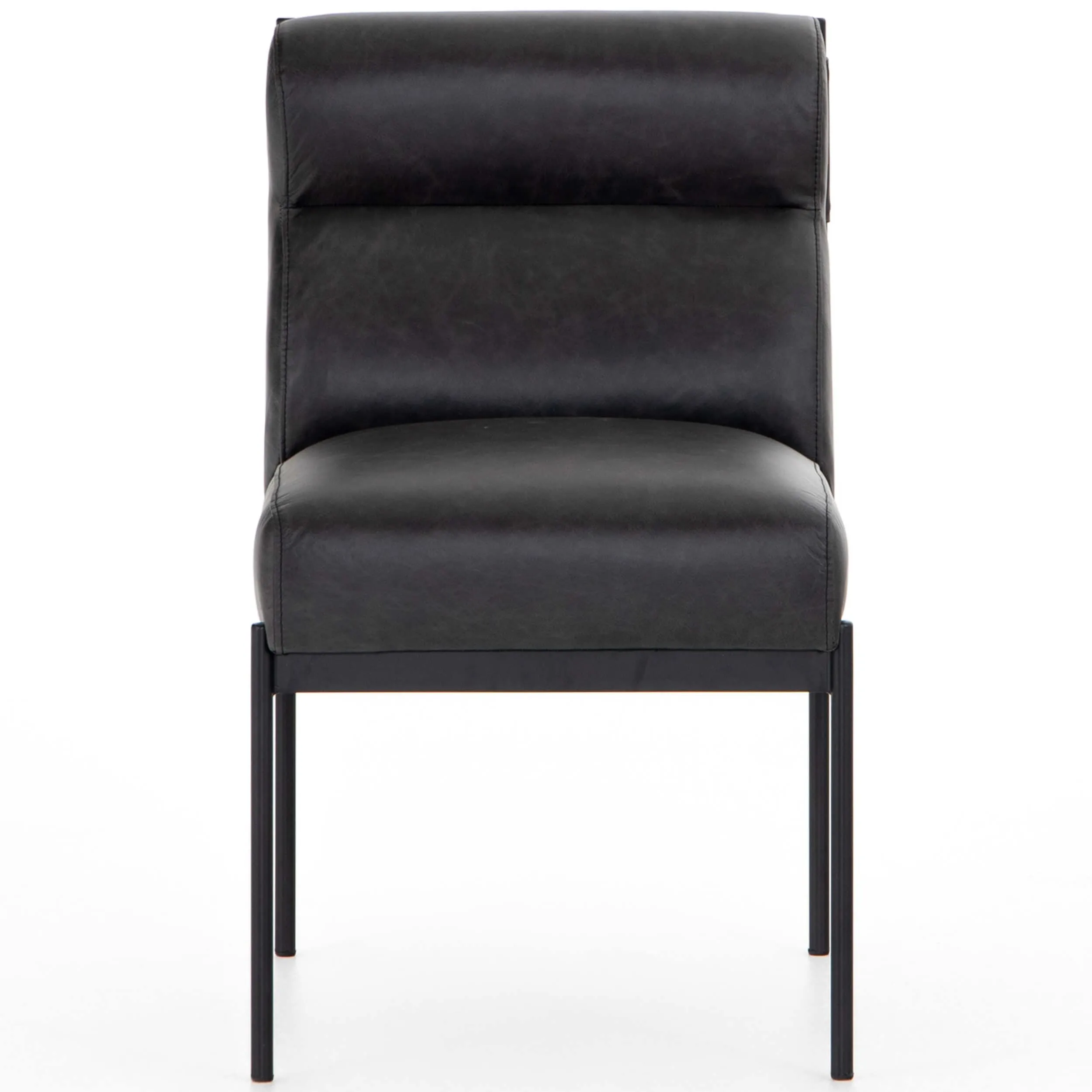 Klein Leather Dining Chair, Sonoma Black, Set of 2