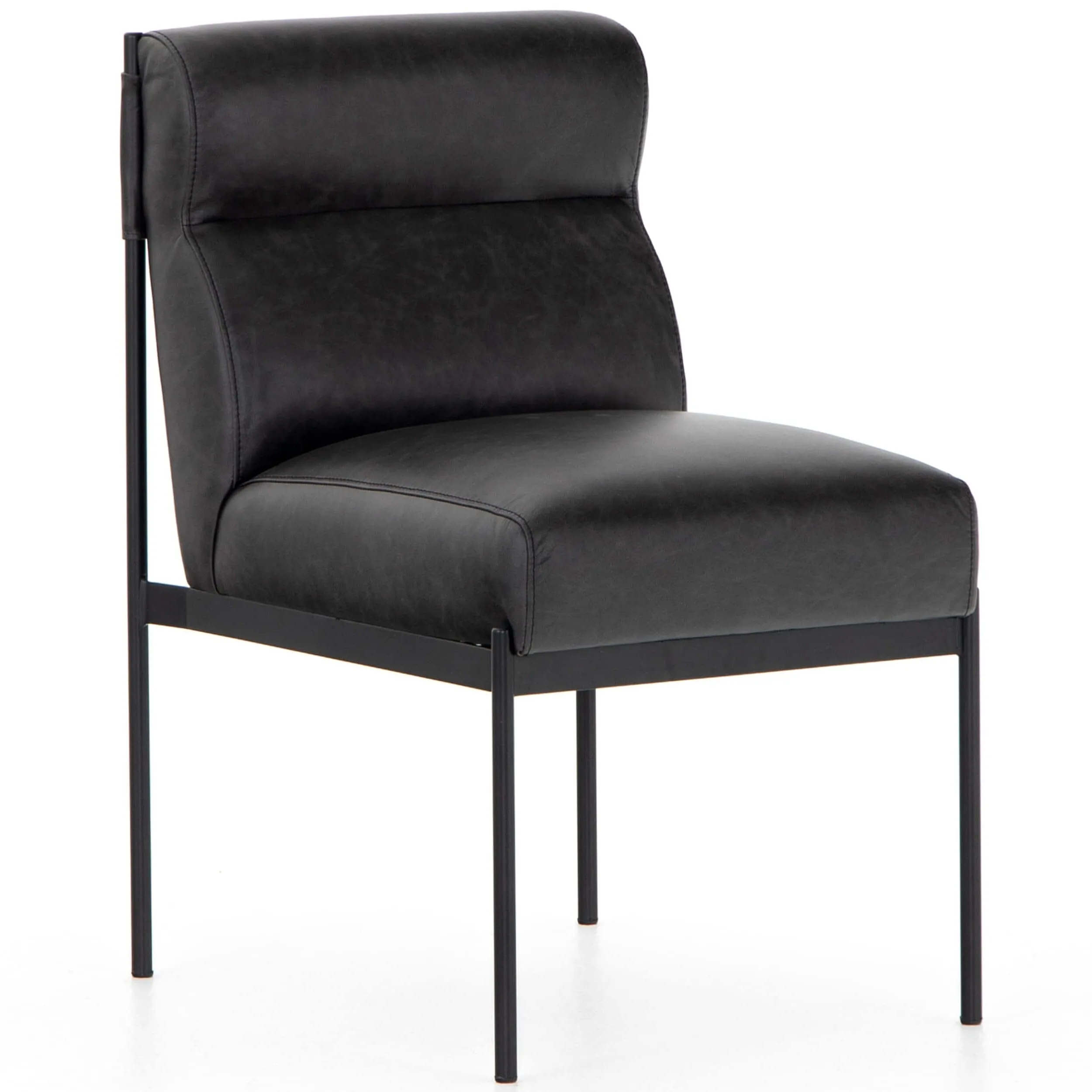 Klein Leather Dining Chair, Sonoma Black, Set of 2