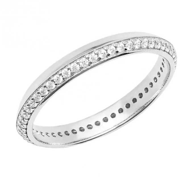 Knife Edge Zirconia Eternity Ring R3818C