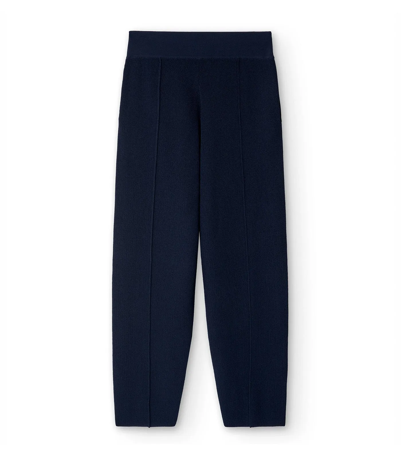 Knit Darts Trousers Navy Blue