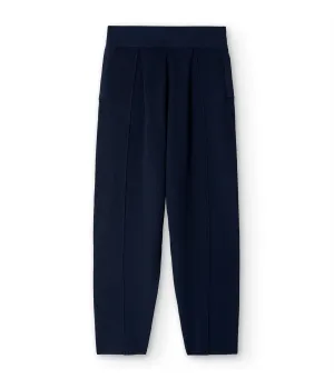 Knit Darts Trousers Navy Blue