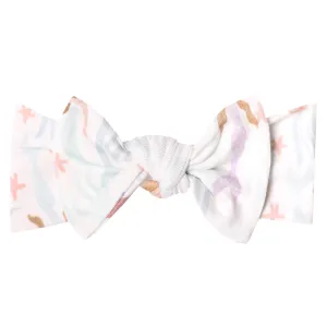 Knit Headband Bow - Coral