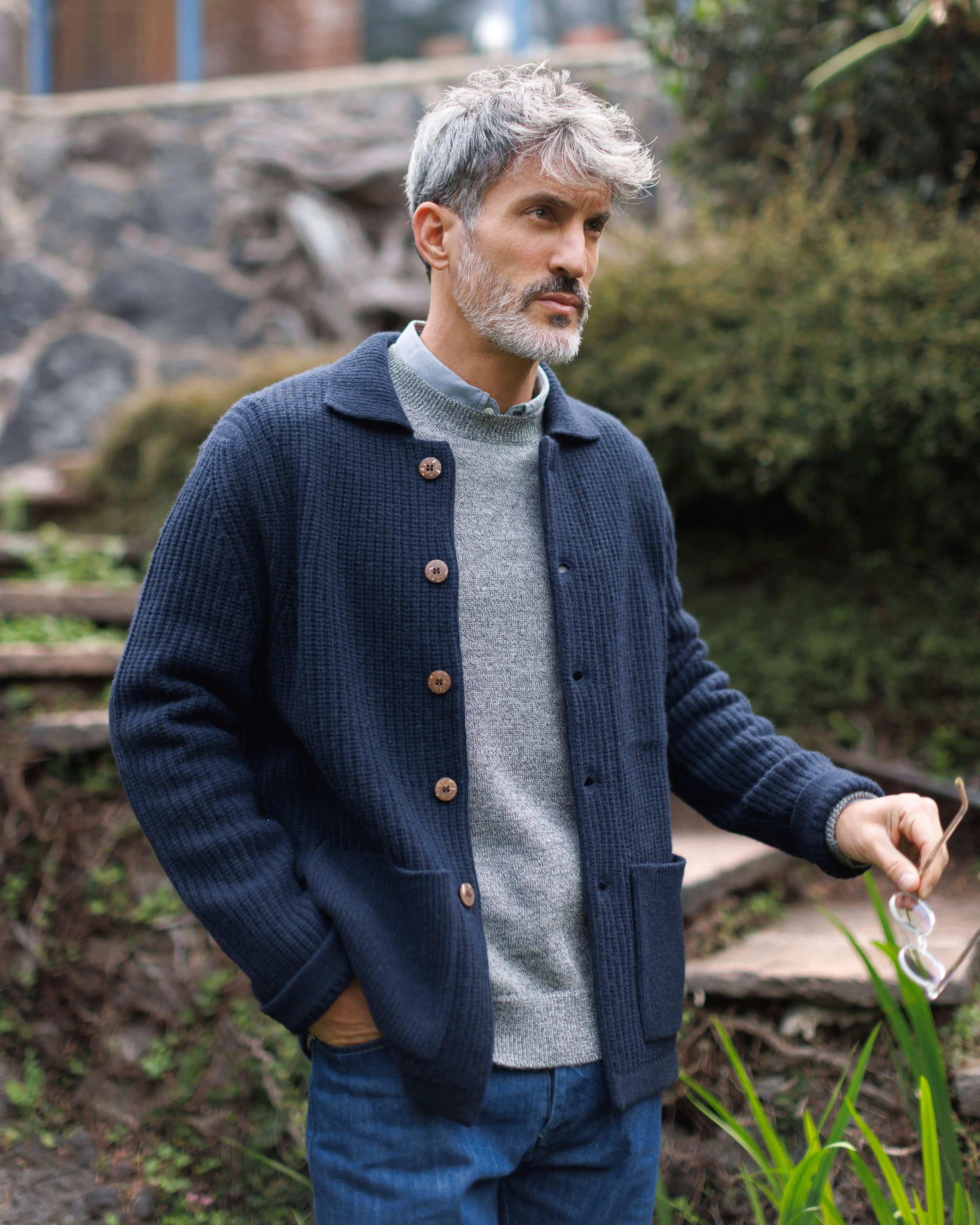 Knit Kite Jacket / Indigo