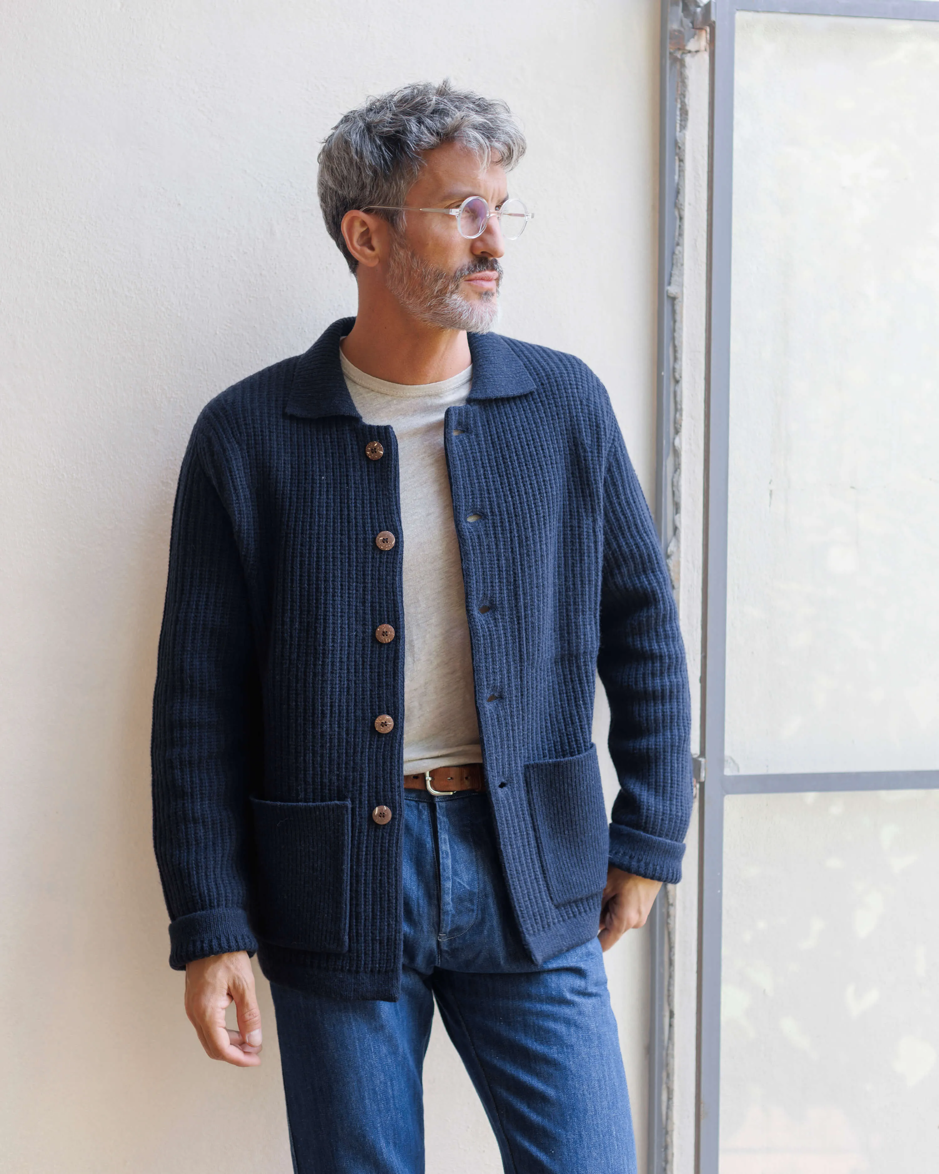 Knit Kite Jacket / Indigo