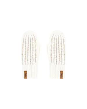 Knit Mittens Off White