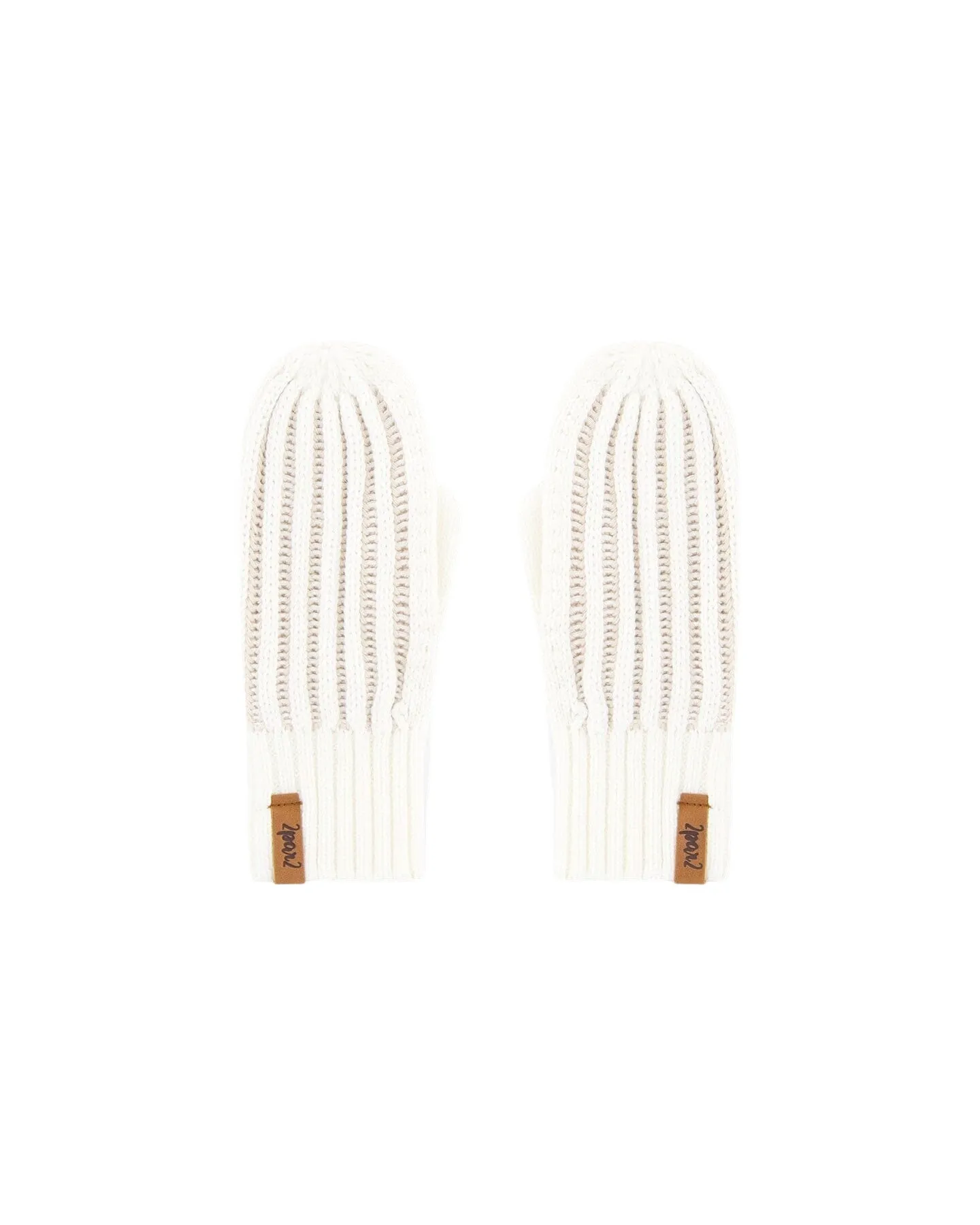 Knit Mittens Off White