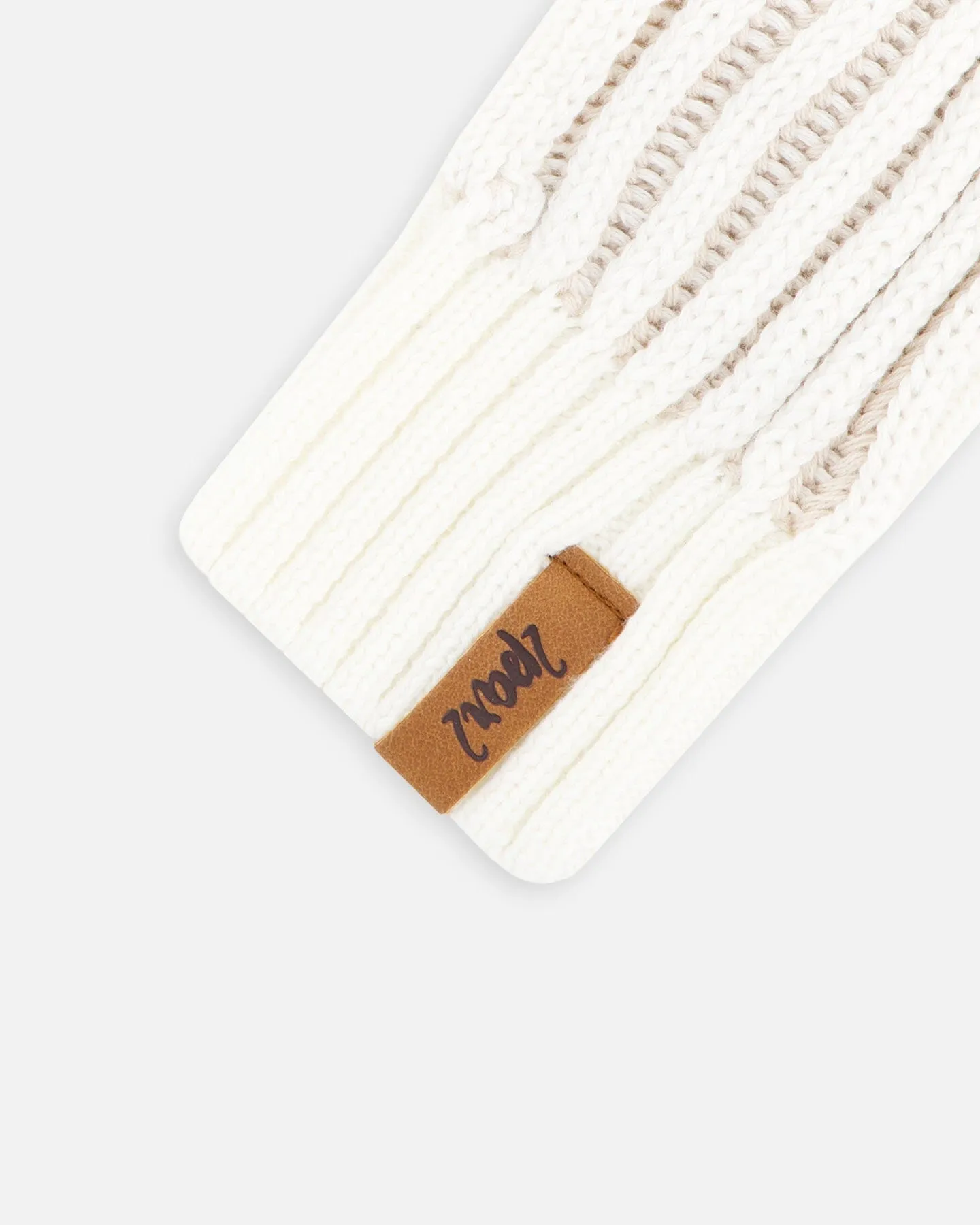 Knit Mittens Off White