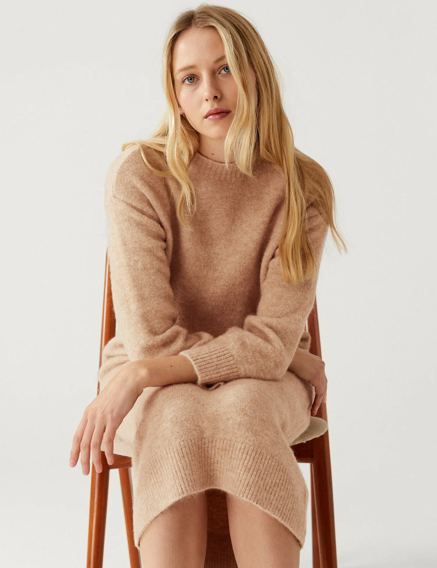 Knitted Crew Neck Dress