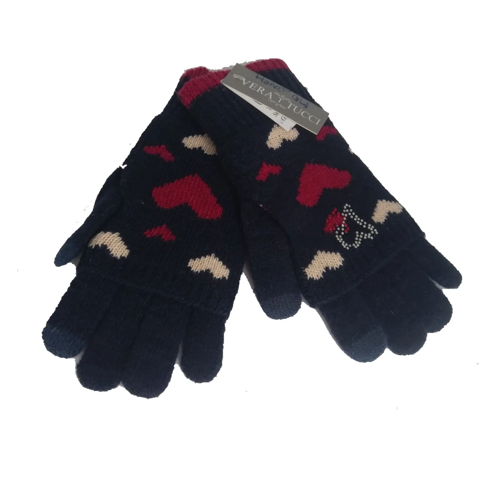 Knitted Hearts Glove - G09