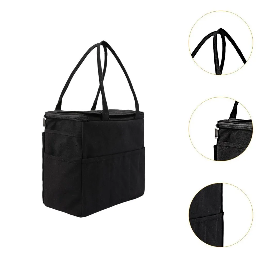 Knitting & Crochet Bag - Black Canvas