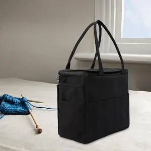 Knitting & Crochet Bag - Black Canvas