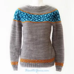 Knitting pattern ♥ Maelstrom round-yoked pullover