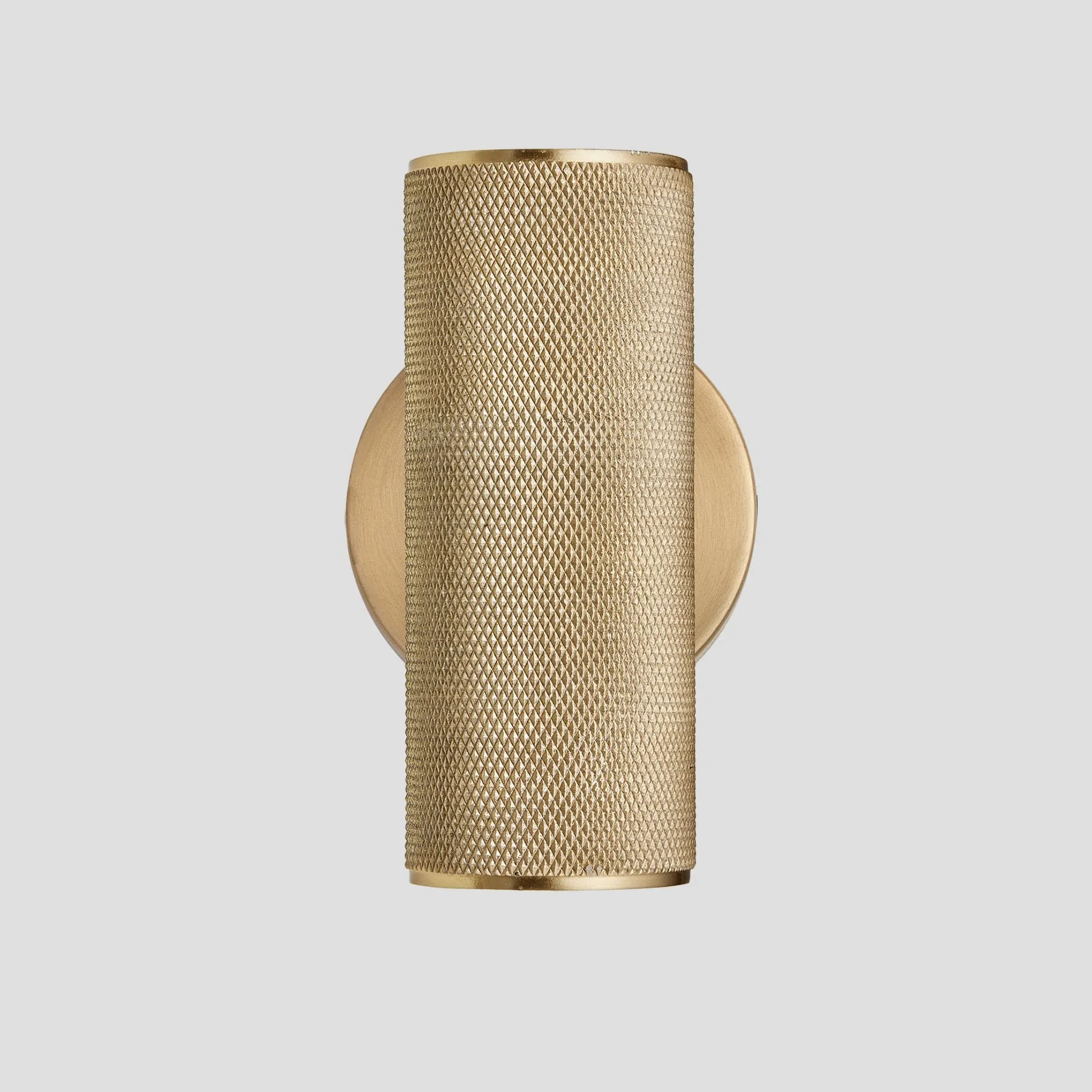 Knurled Edison Double Wall Light - Brass