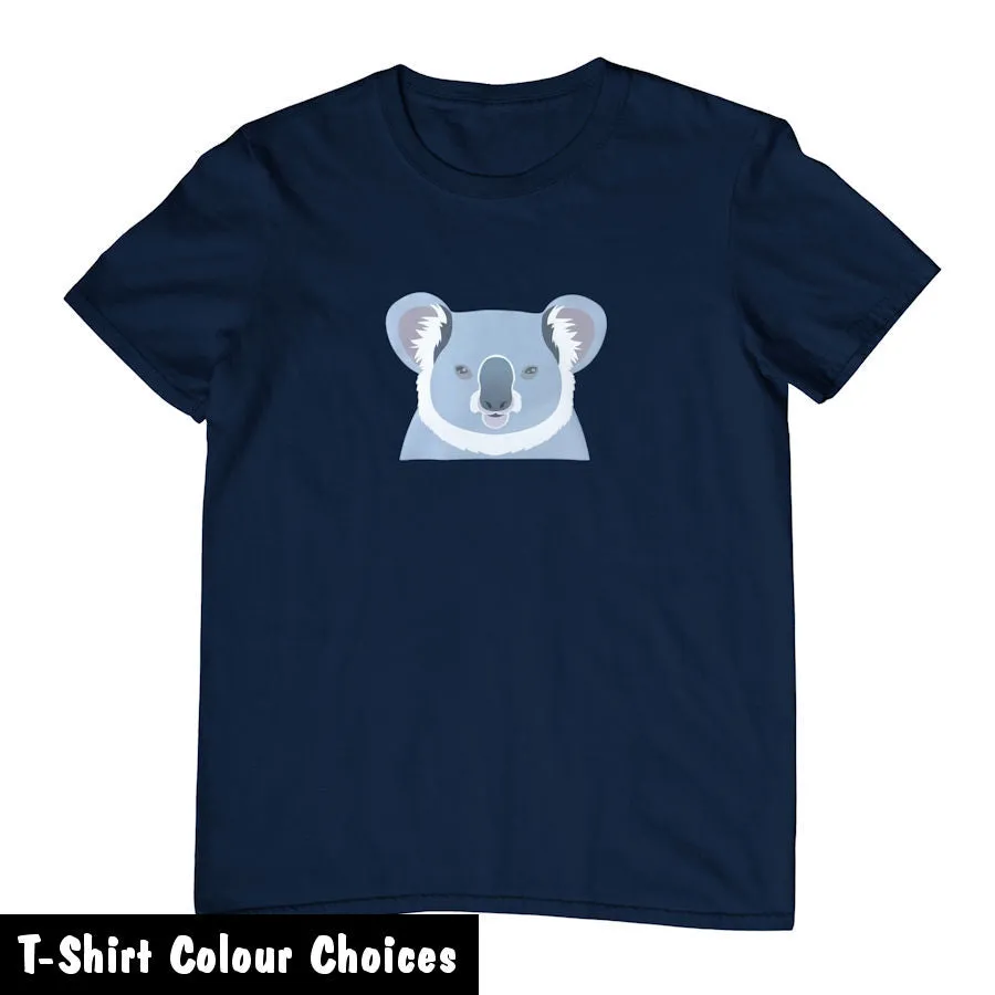 Koala Face Childrens T-Shirt (Various Colours)